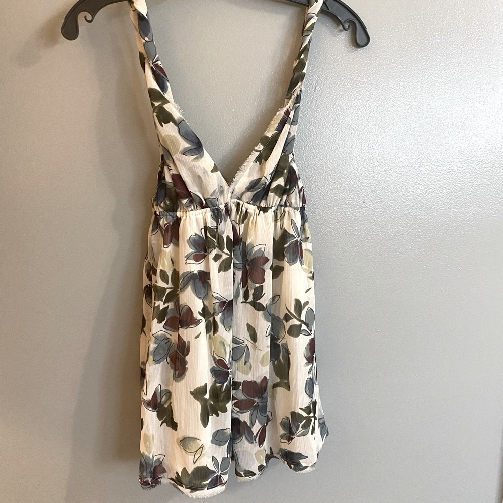 A&F Twisted Strap Floral Tank